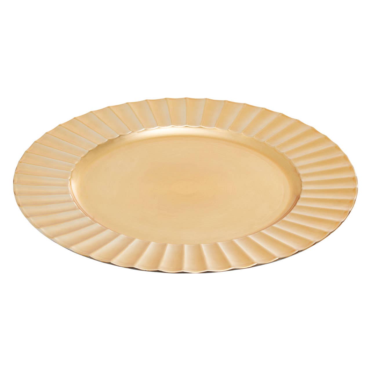 Dia Gold Finish Wave Rim Charger Plate