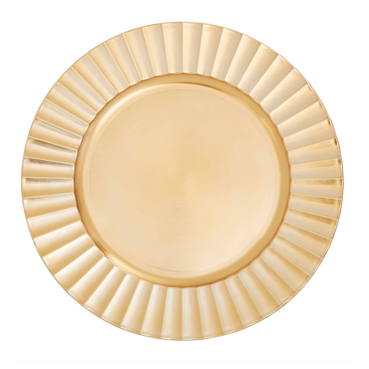 Dia Gold Finish Wave Rim Charger Plate