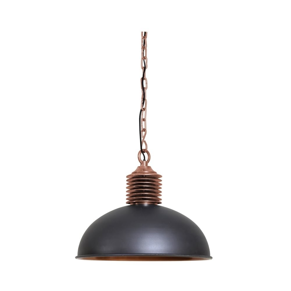 Hanging Pendant Lamp D52x42Cm Amely Industrial Grey/Antique Copper