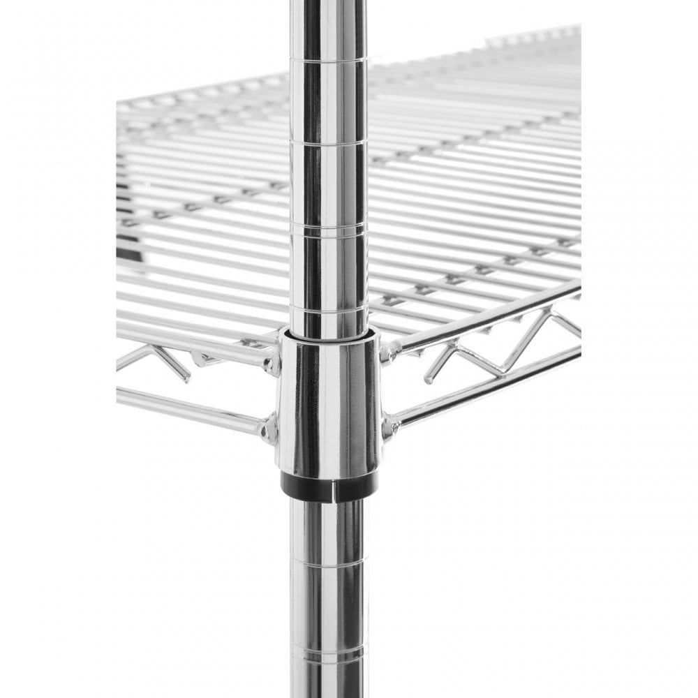 Frankfurt 4 Tier Metal Shelf Unit, Silver