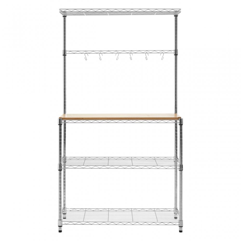 Frankfurt 4 Tier Shelf Unit, Silver