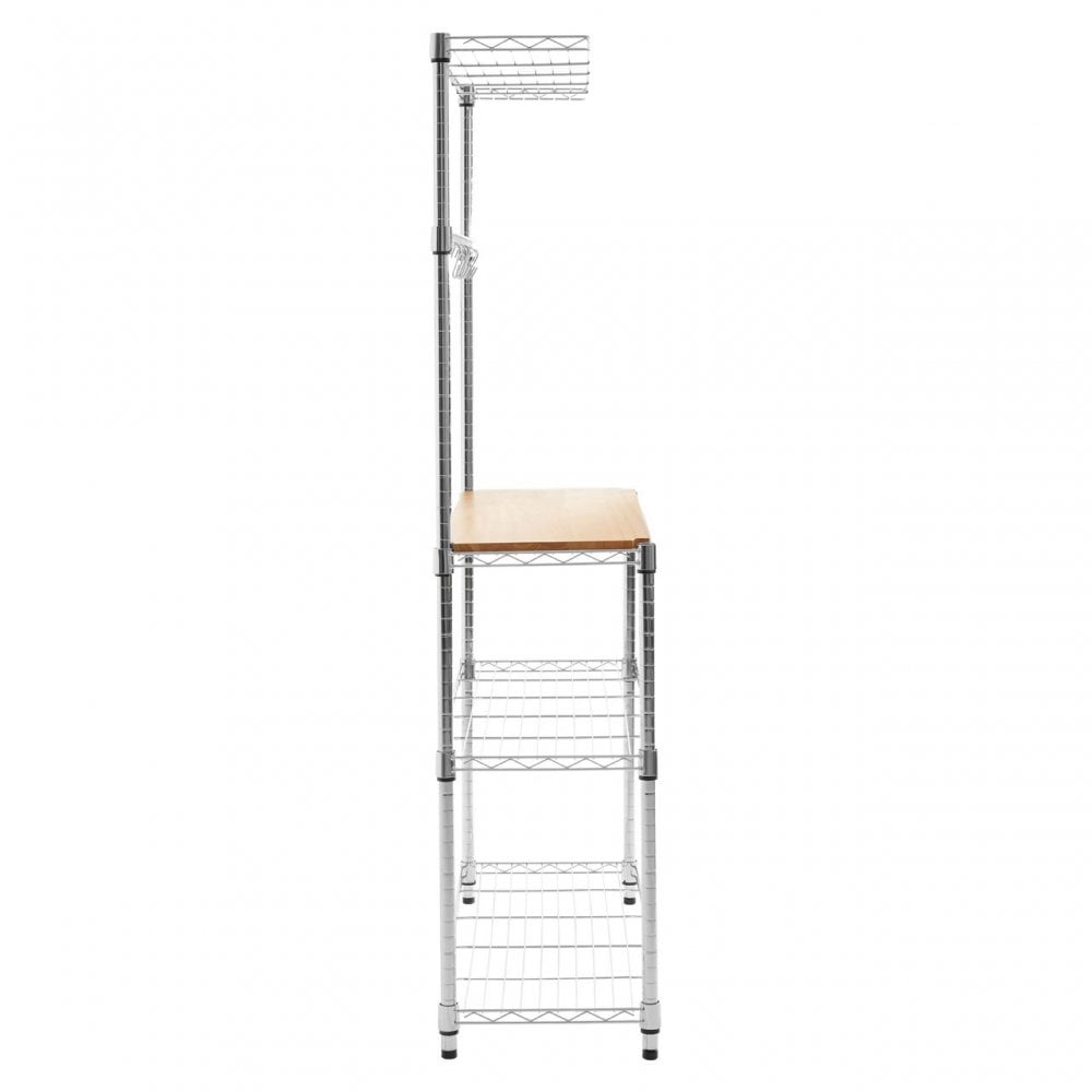 Frankfurt 4 Tier Shelf Unit, Silver