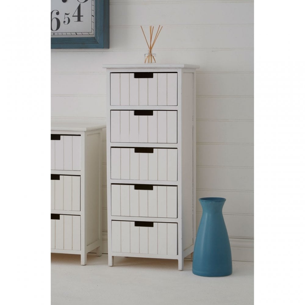 Fubb Drawer Chest, Wood, Paulownia Wood, White