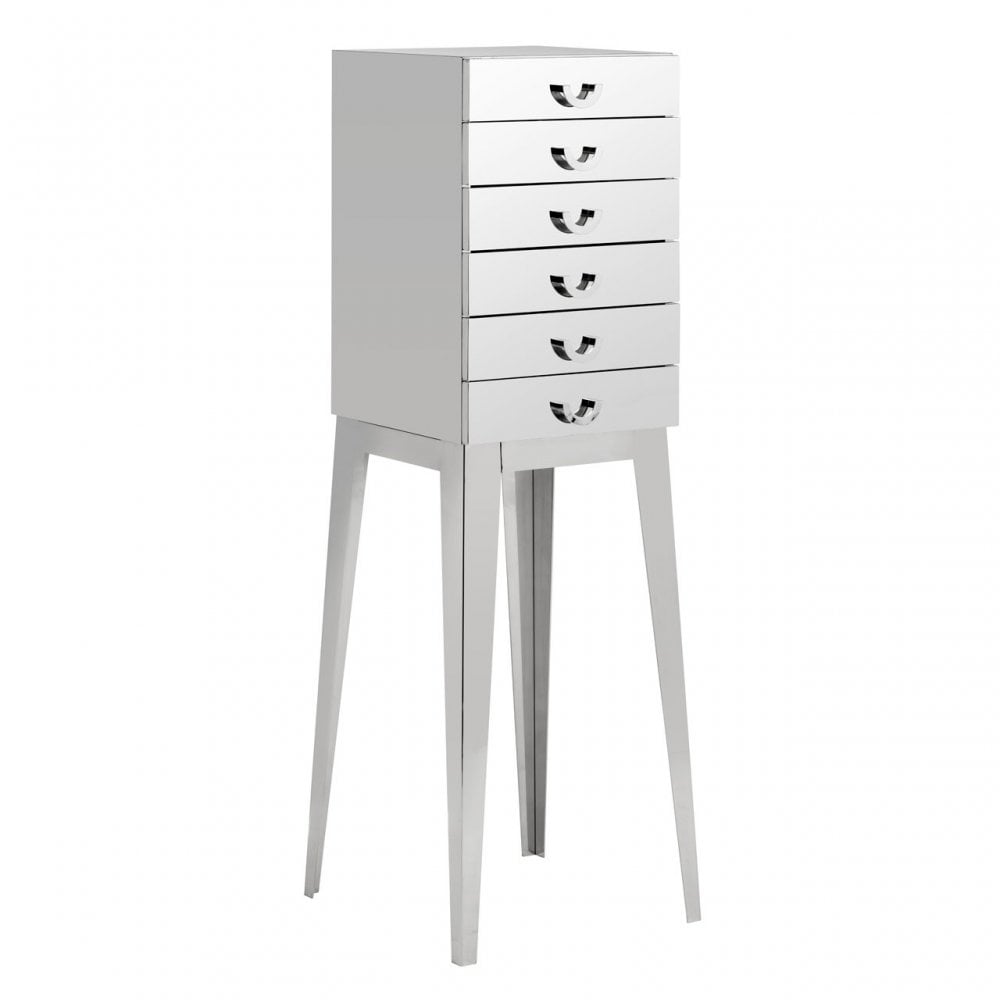 Enrich Drawer Chest, Stainless Steel, Silver