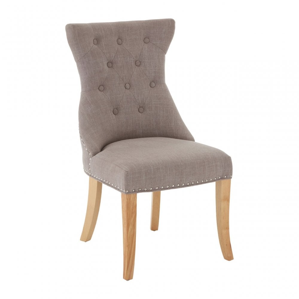 Buffet Regents Dining Chair, Linen Mix, Rubberwood