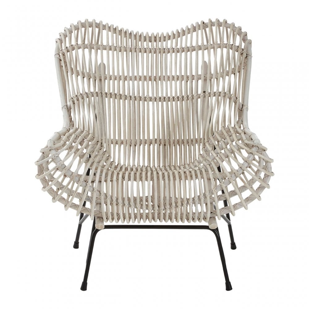 Java Occasional Chair, Rattan, Iron, Natural