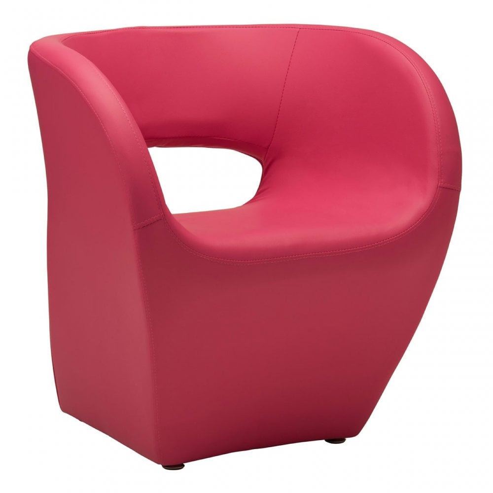 Dupin Chair, Leather Effect, Pink