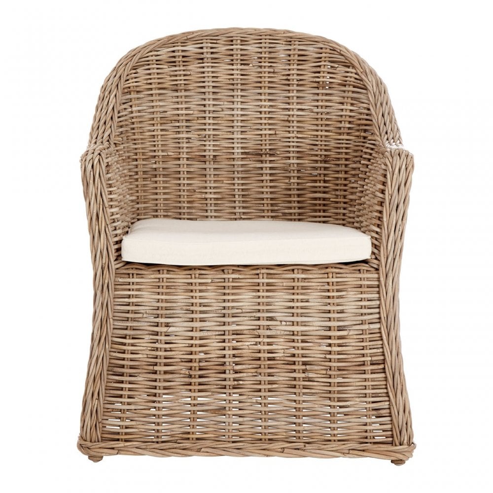 Lovina Rounded Back Chair, Rattan, Brown