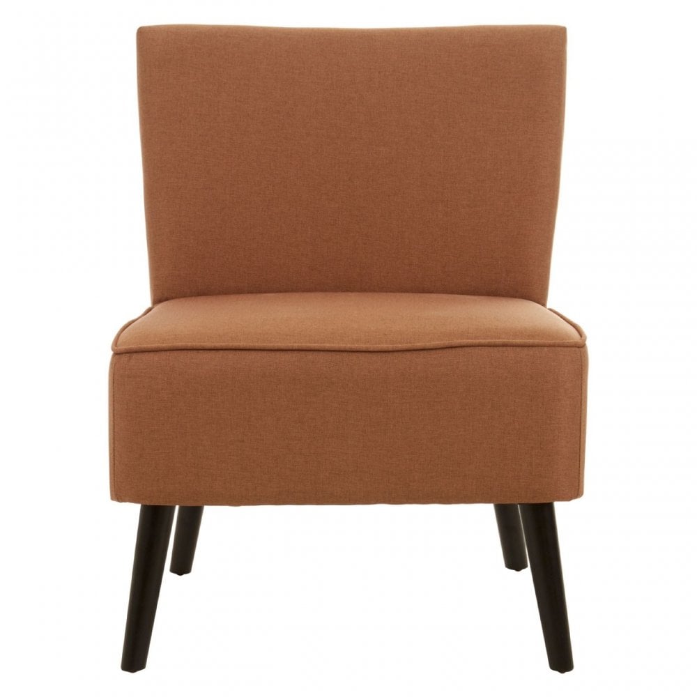 Jersey Chair, Linen, Rubberwood, Terracotta