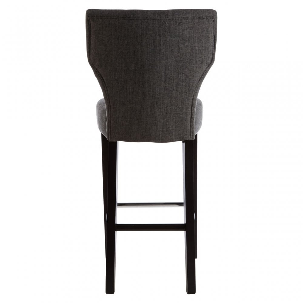 Decatour Bar Stool, Rubberwood, Grey