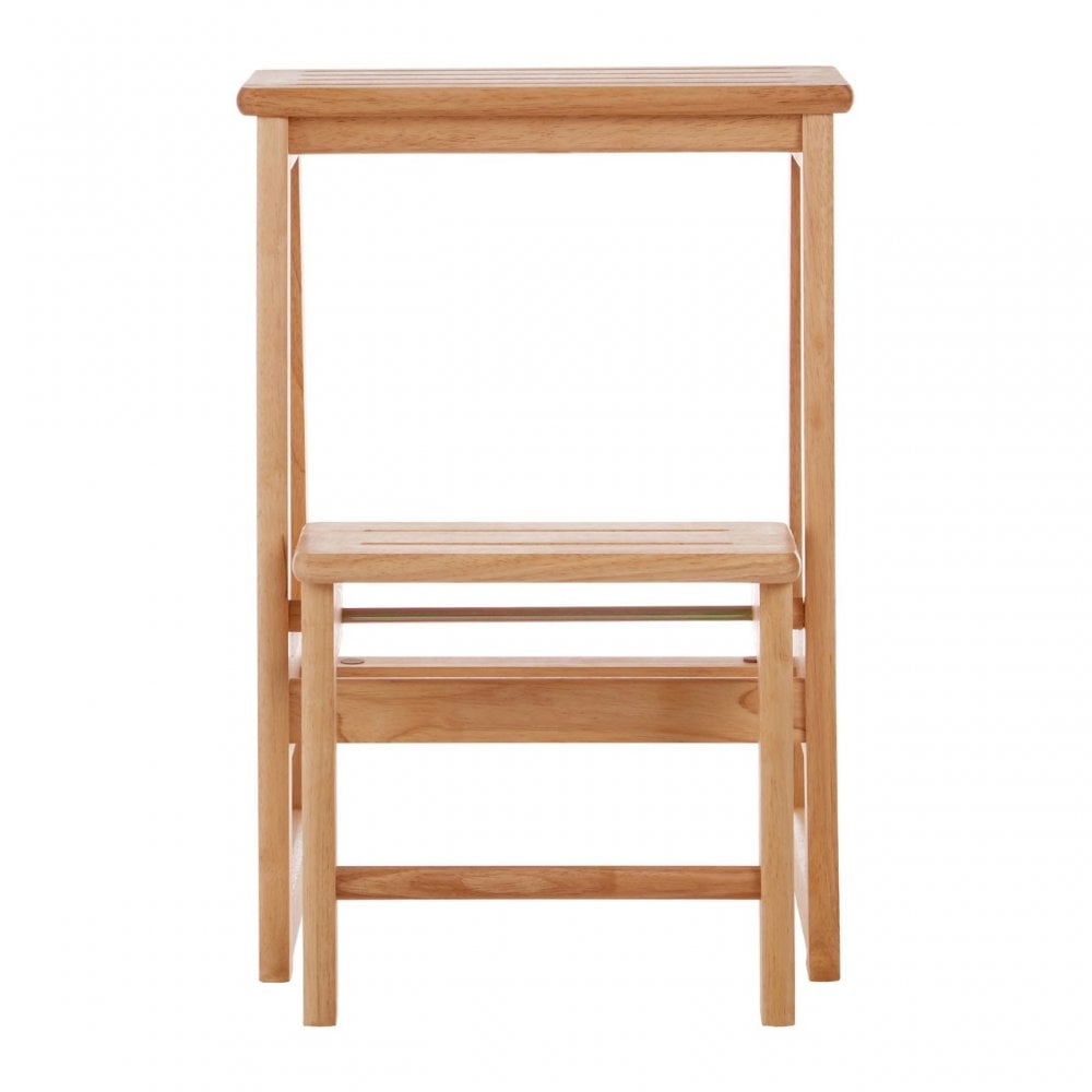 Two Step Stool, Rubberwood, Natural
