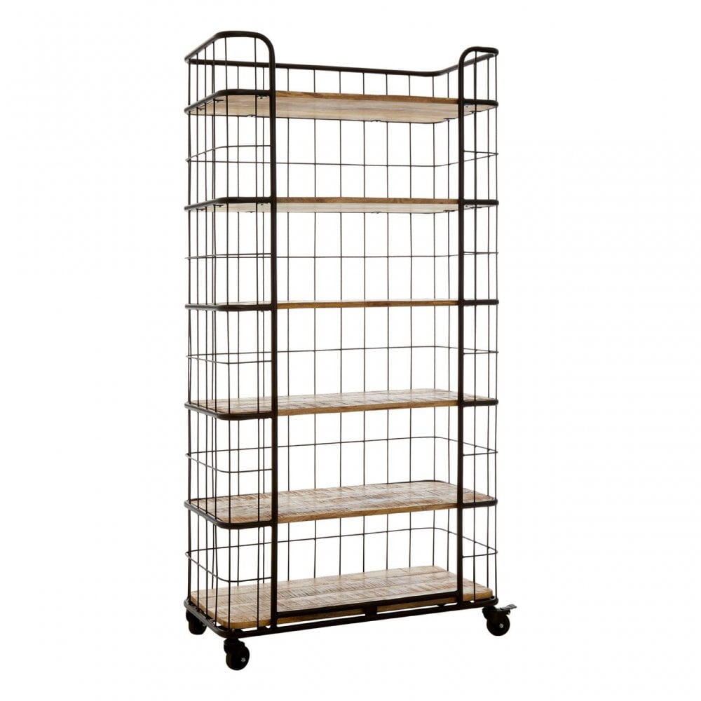 Crest 6 Rack Shelf Unit, Iron, Wood