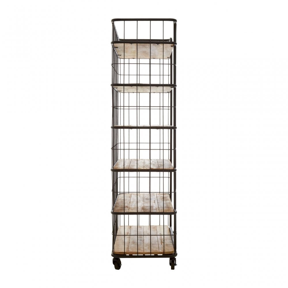 Crest 6 Rack Shelf Unit, Iron, Wood