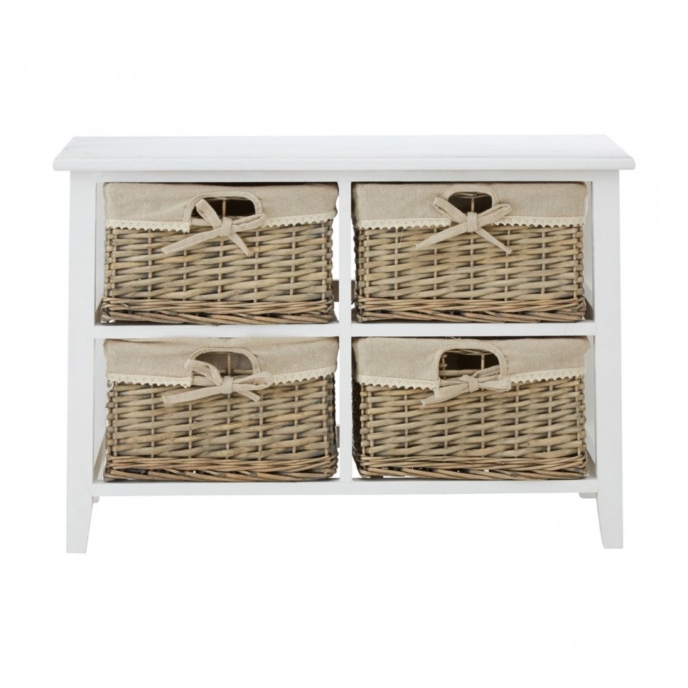 Mesa 4 Drawer Chest, Paulownia Wood, Willow, Linen