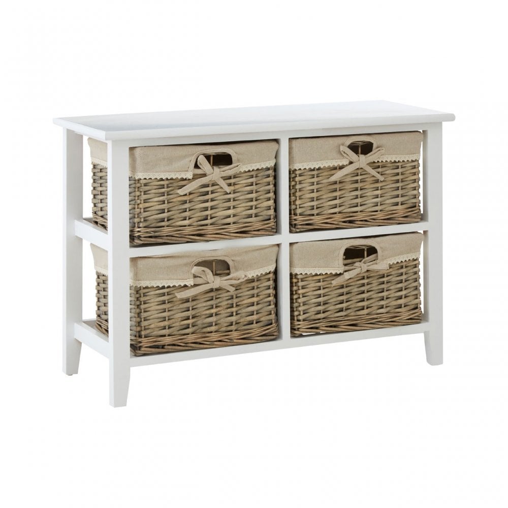 Mesa 4 Drawer Chest, Paulownia Wood, Willow, Linen