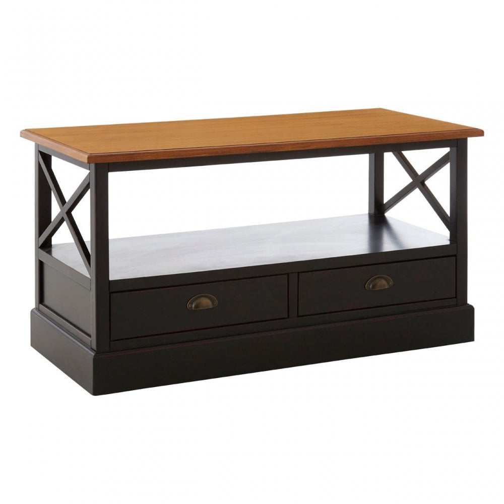 Virginia Coffee Table, Fir Wood Veneer, Paulownia Wood, Black