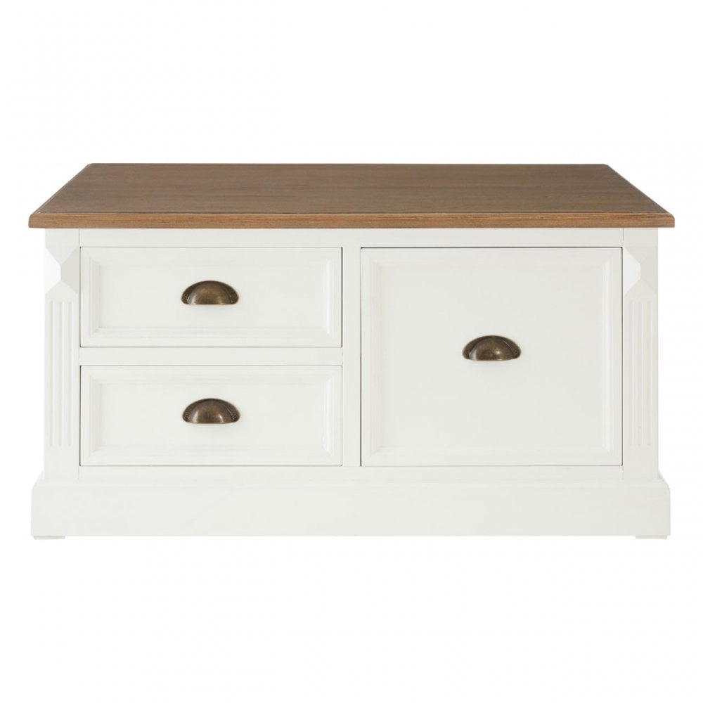 Hardwick Coffee Table, Fir Wood Veneer, White