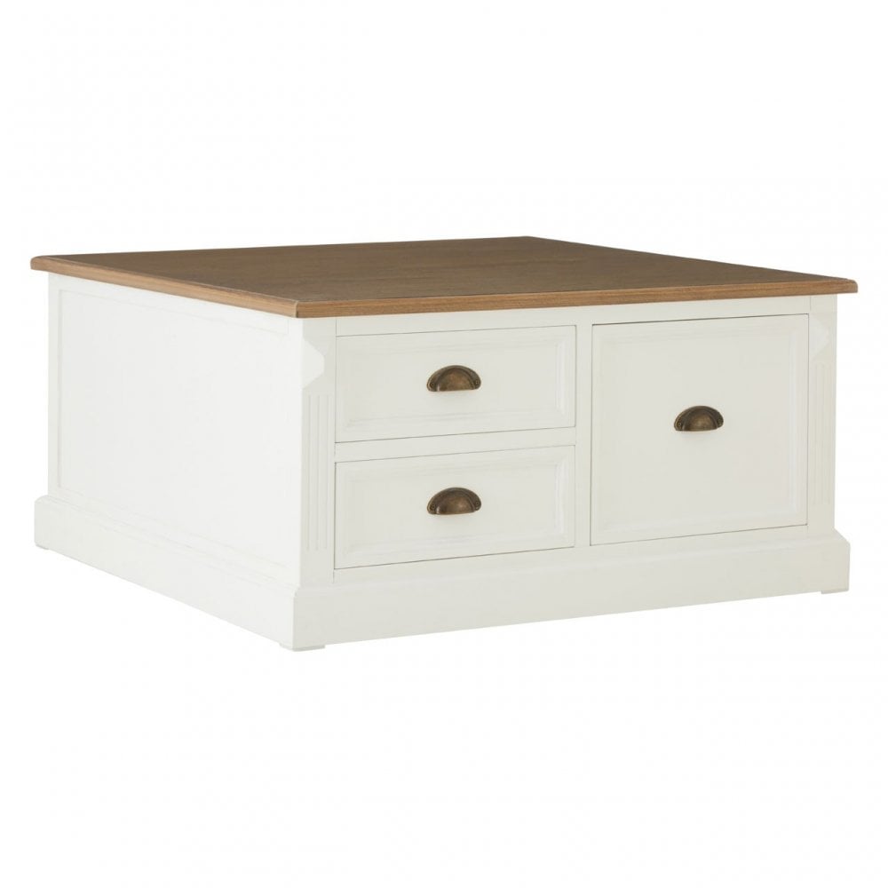 Hardwick Coffee Table, Fir Wood Veneer, White