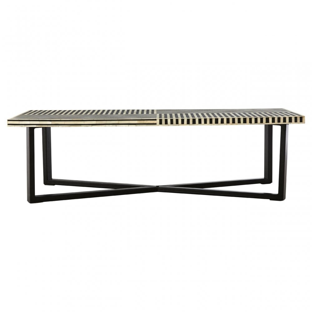 Wulah Coffee Table, Buffalo Bone, Black