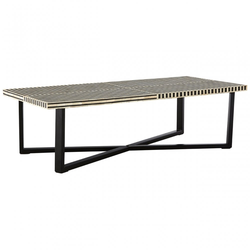 Wulah Coffee Table, Buffalo Bone, Black