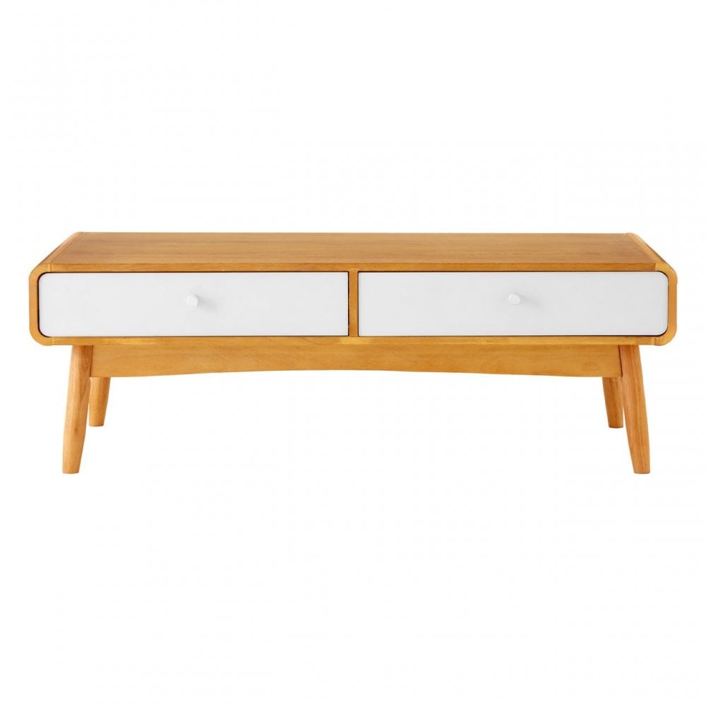 Malmo Coffee Table, Wood, Oak Veneer, Oak Wood, White