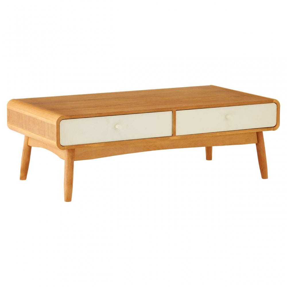 Malmo Coffee Table, Wood, Oak Veneer, Oak Wood, White