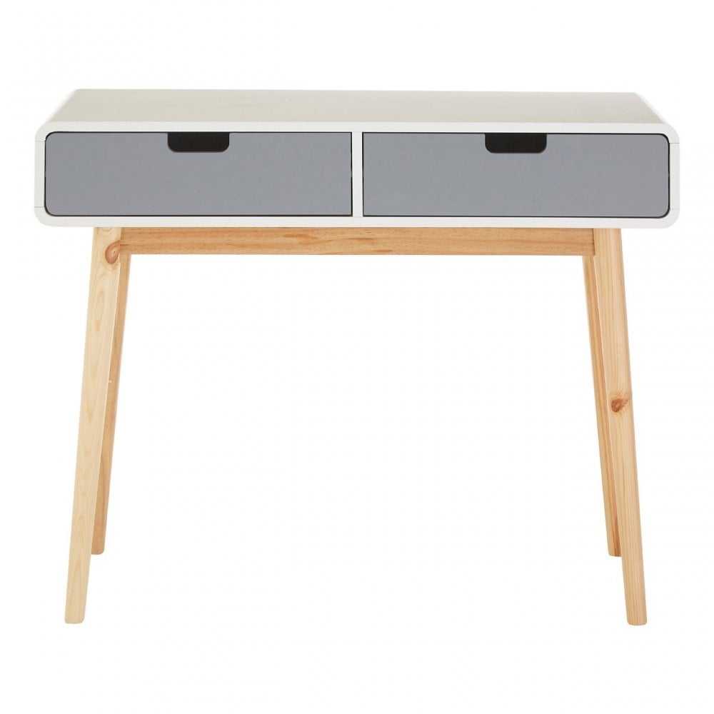 Danny Console Table, Wood, Pine Wood, White