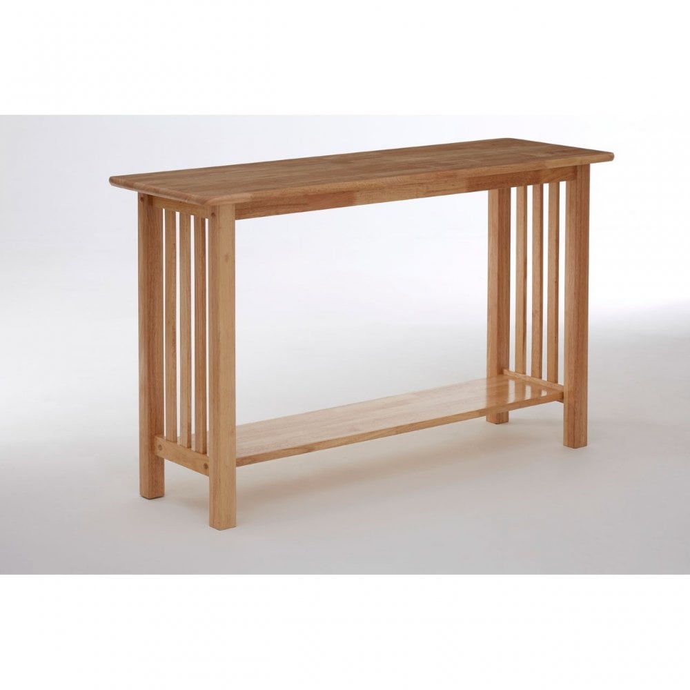 Rectangular Console Table, Rubberwood, Natural