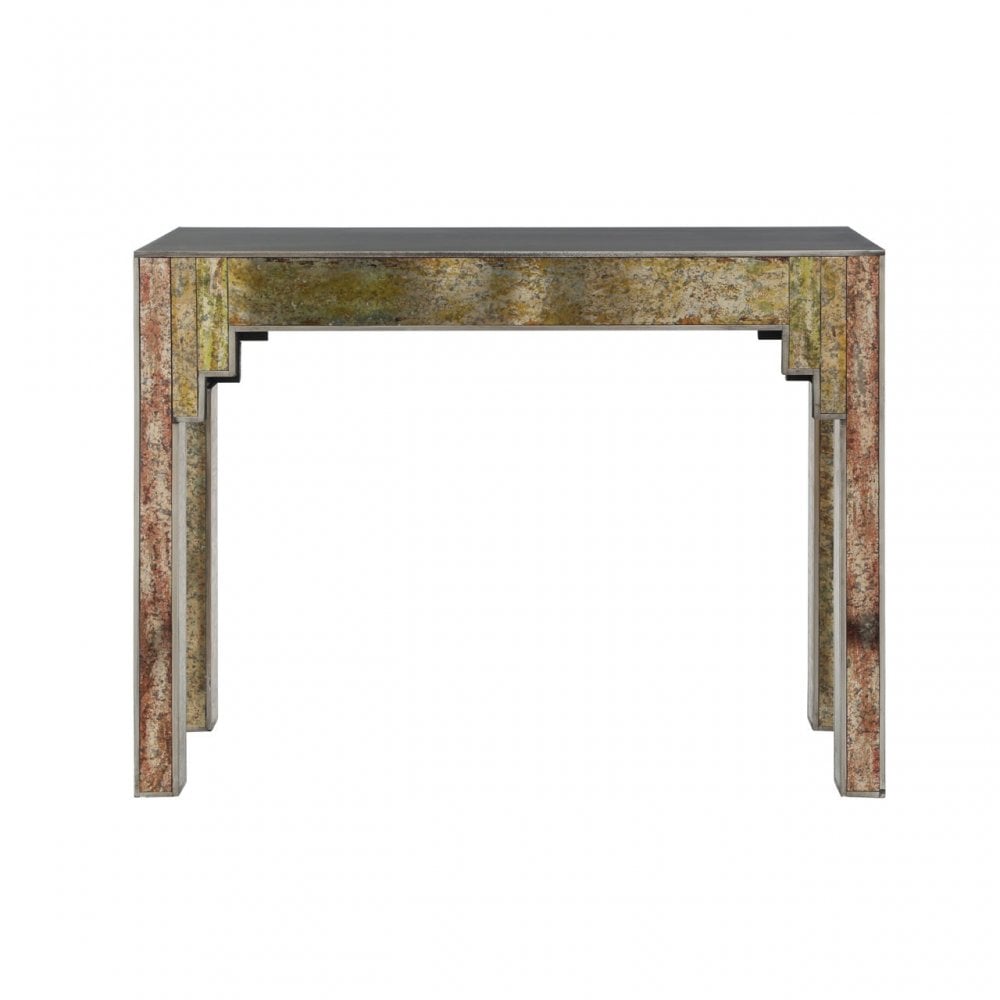 Deco Console Table, Wood, Gold