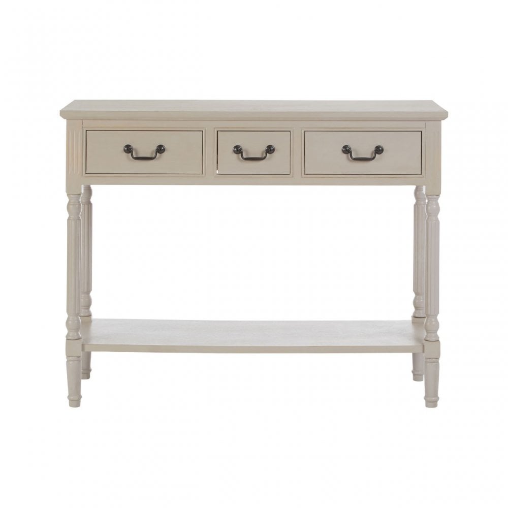 Legacy 3 Drawer Console Table, Wood, Grey