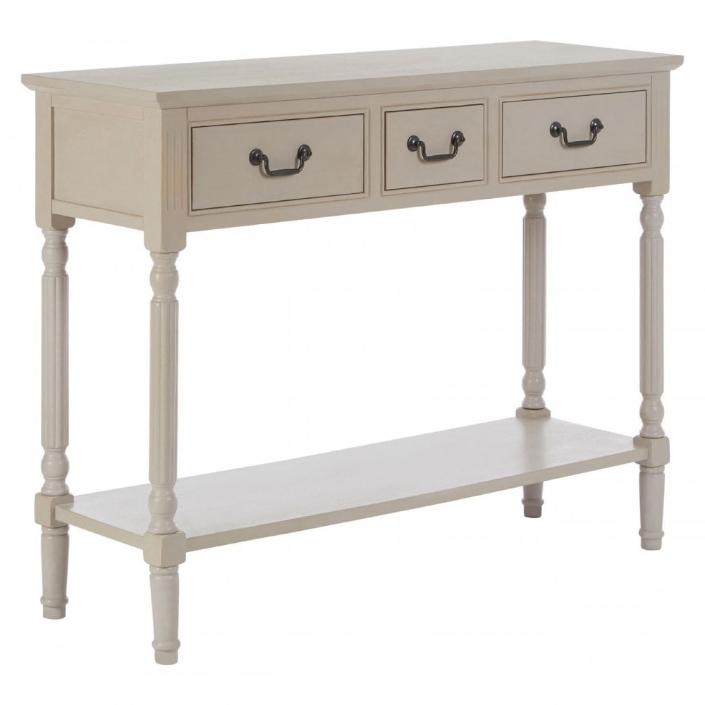 Legacy 3 Drawer Console Table, Wood, Grey