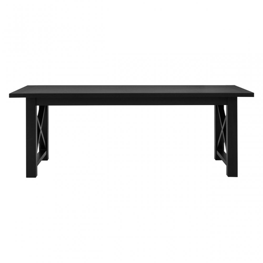 Brisbane Dining Table, Oak Wood, Black