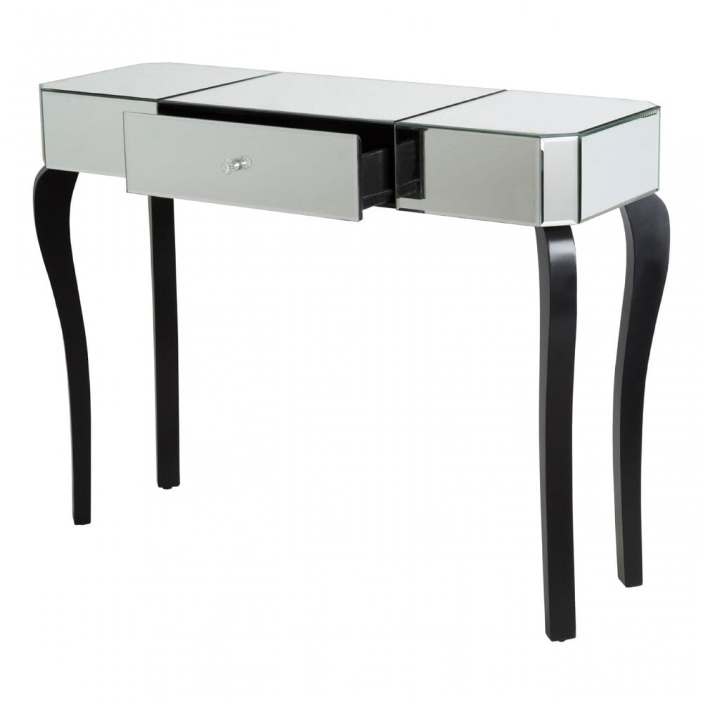 Orchid Console Table, Wood, Mirrored Glass