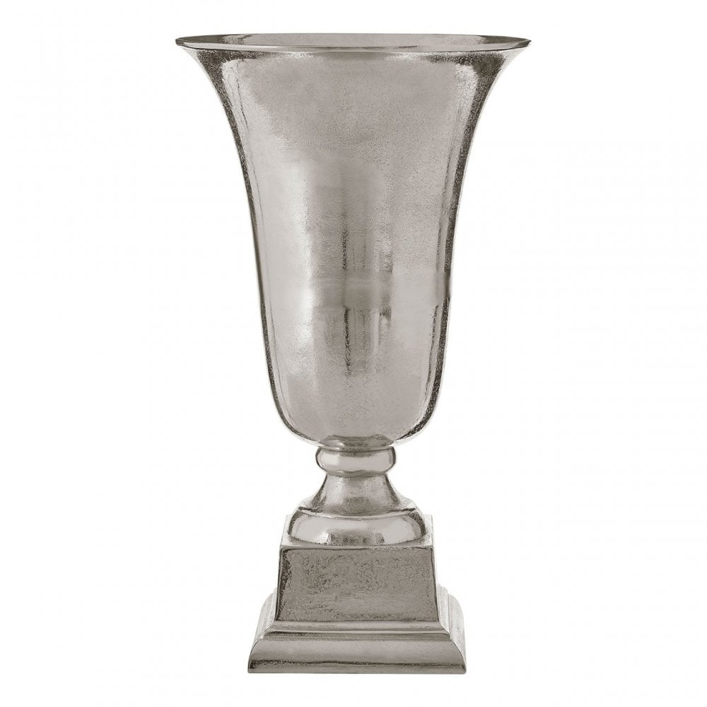 Kensington Townhouse Small Trophy Shaped Vase, Aluminium, Silver