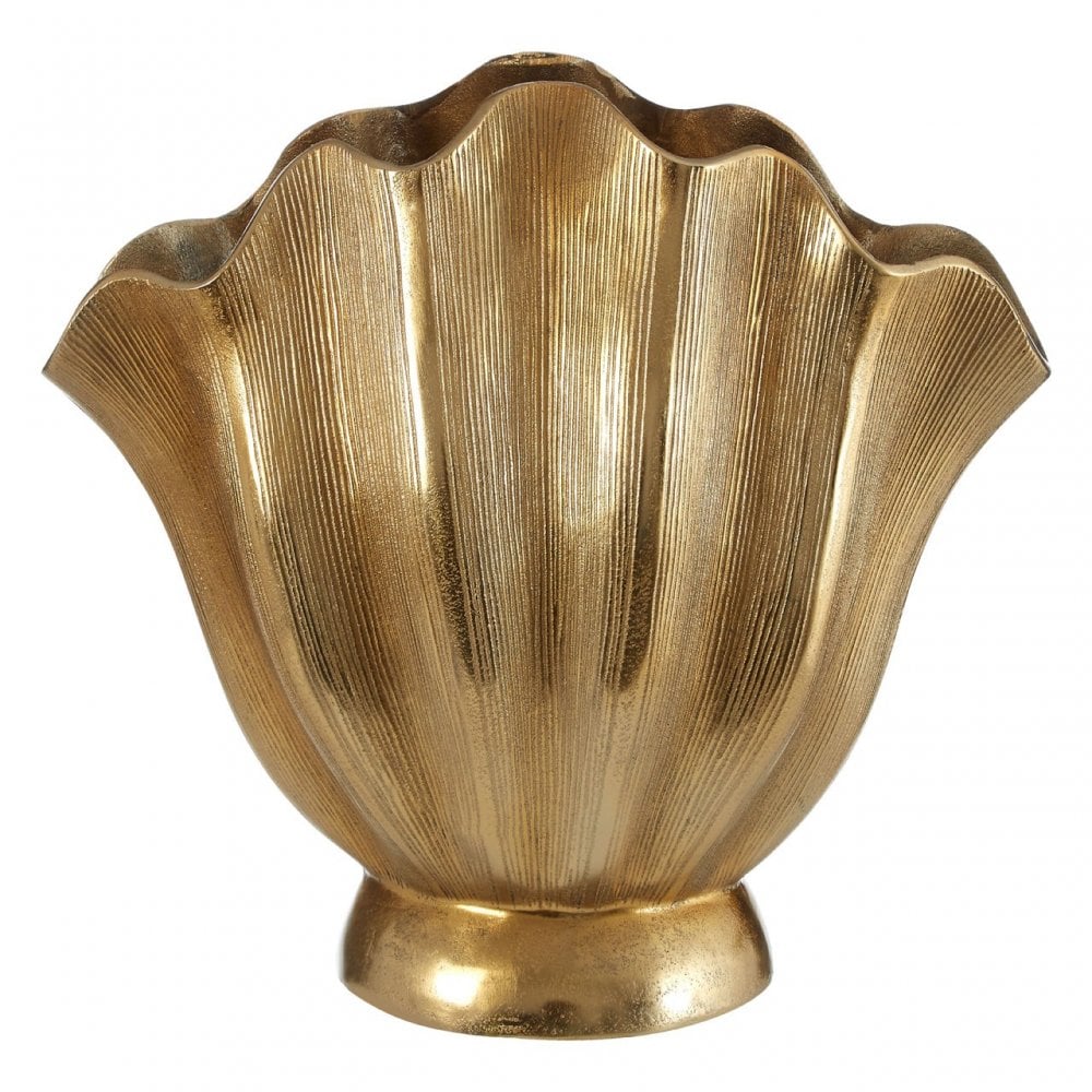 Estrella Large Fluted Vase, Gold