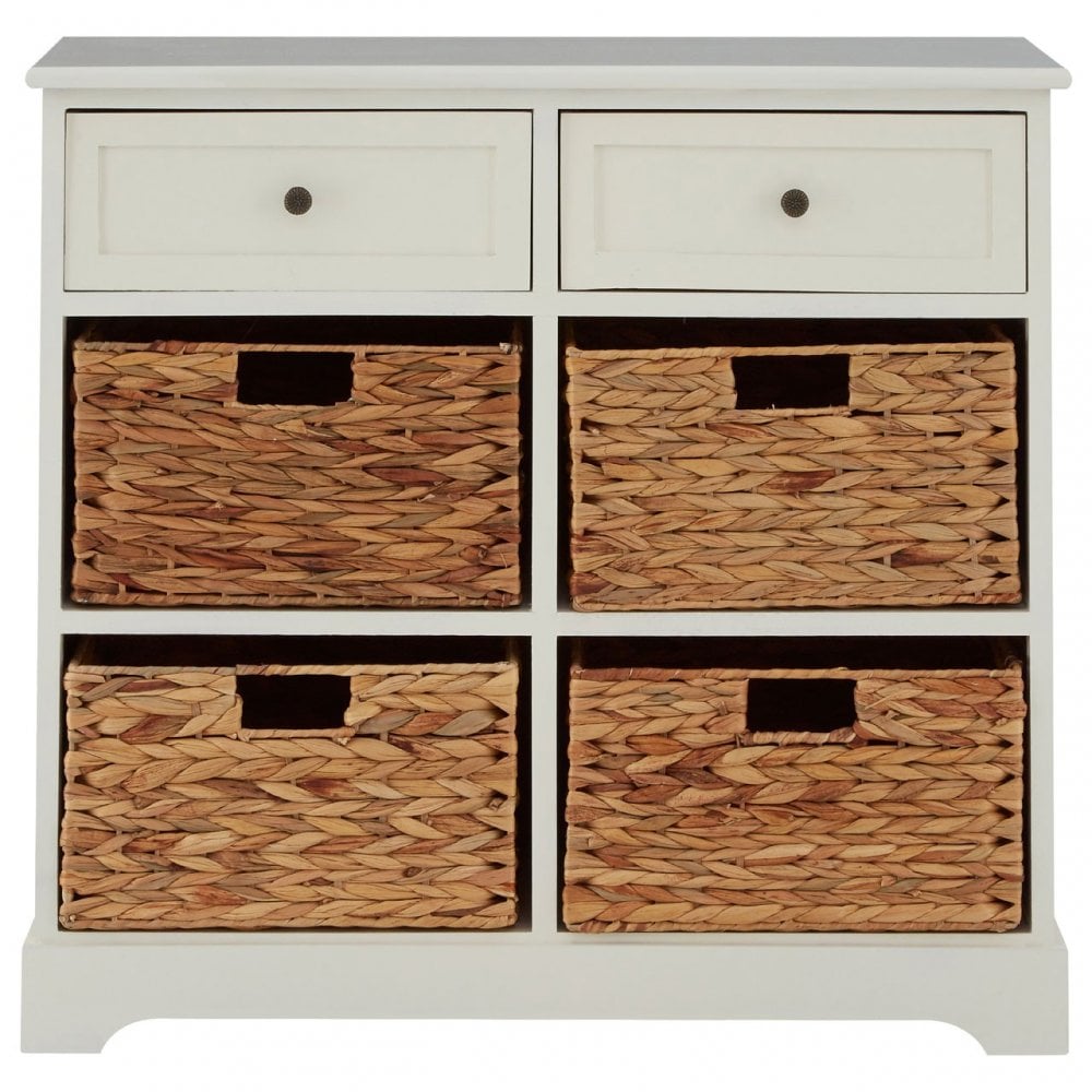 Zloop Cabinet, Paulownia Wood, Water Hyacinth, Cream