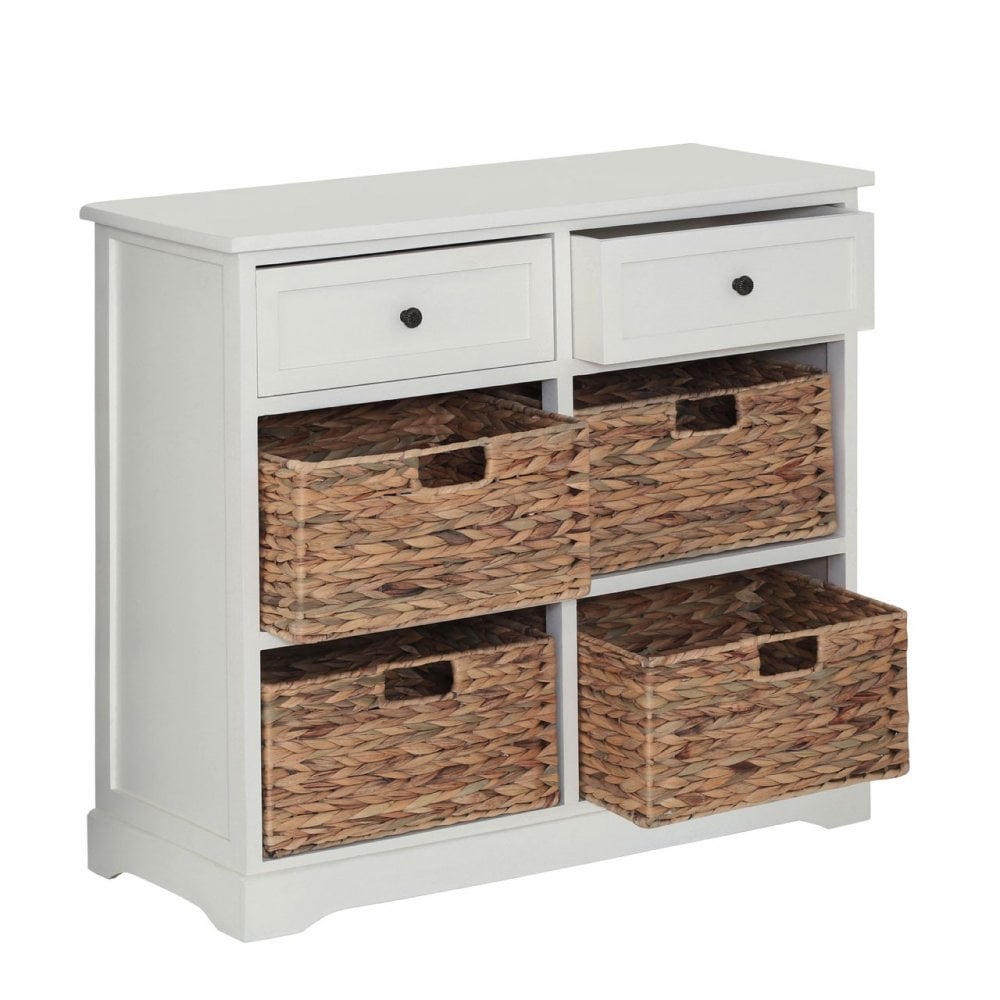 Zloop Cabinet, Paulownia Wood, Water Hyacinth, Cream