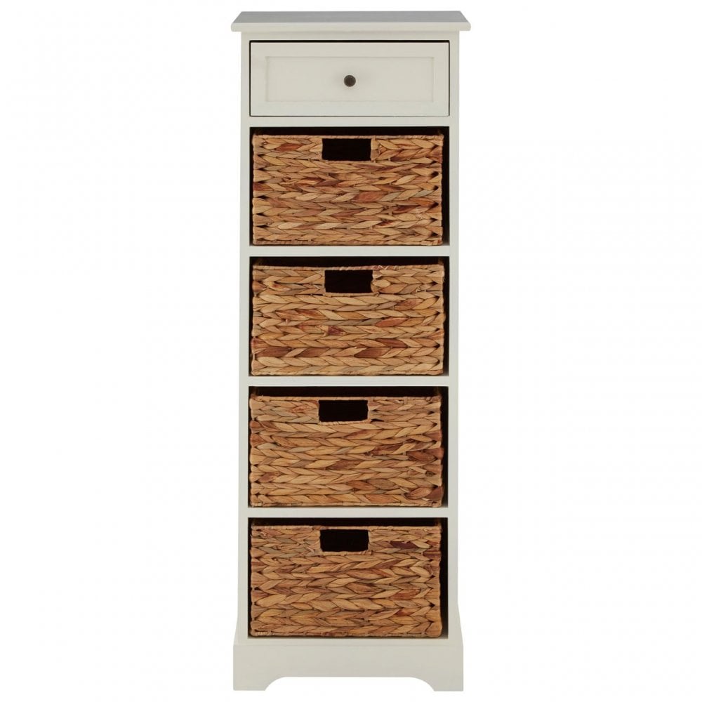 Zloop Cabinet, Paulownia Wood, Water Hyacinth, Cream