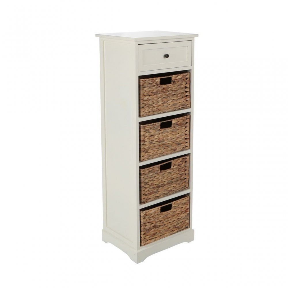 Zloop Cabinet, Paulownia Wood, Water Hyacinth, Cream