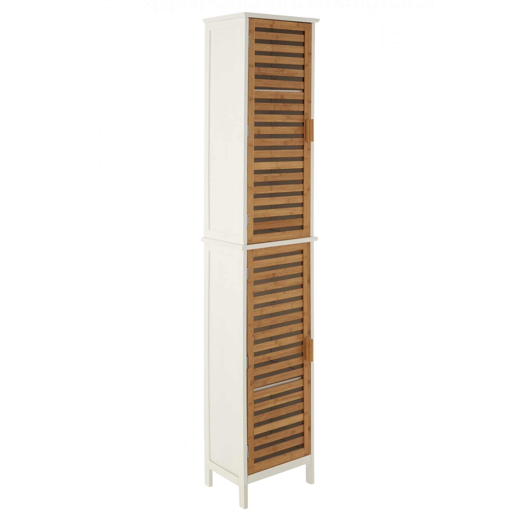 Floorstanding Cabinet, Bamboo, Particle Board, Melamine, White