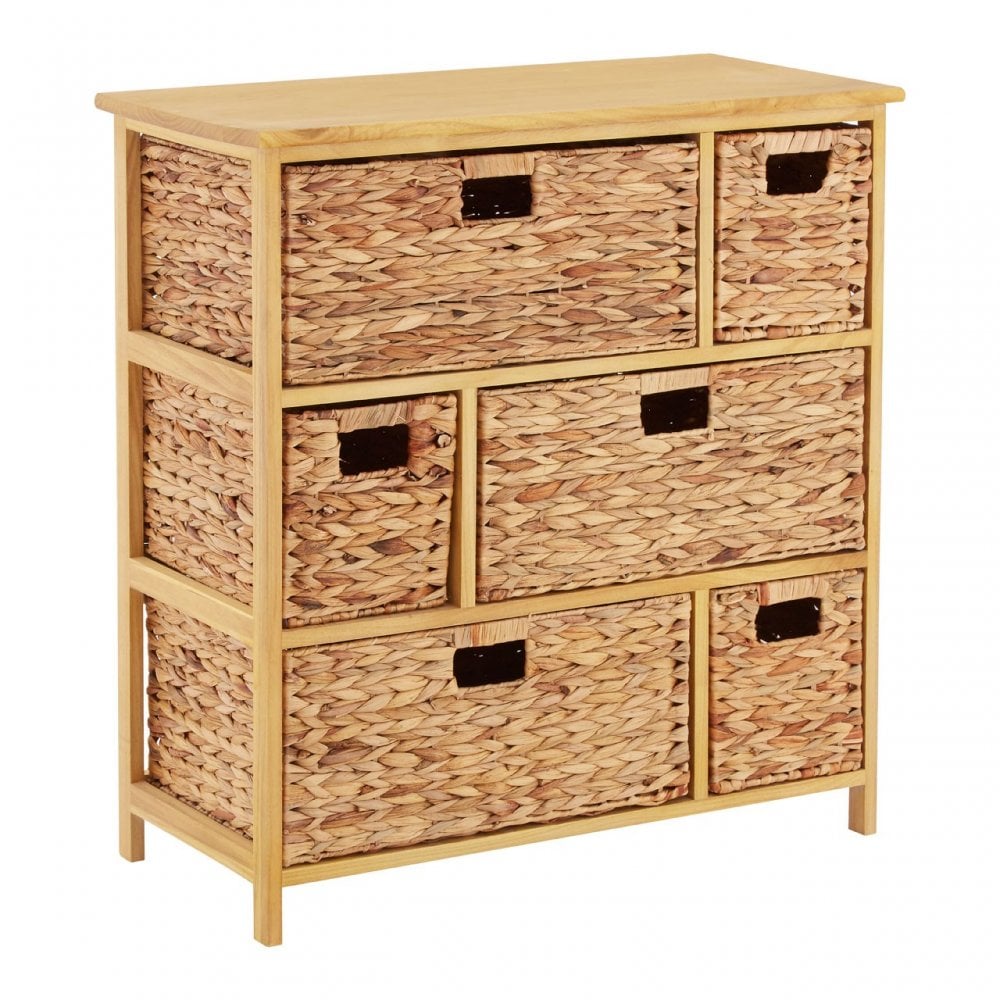 Storage Unit, Paulownia Wood, Water Hyacinth, Natural