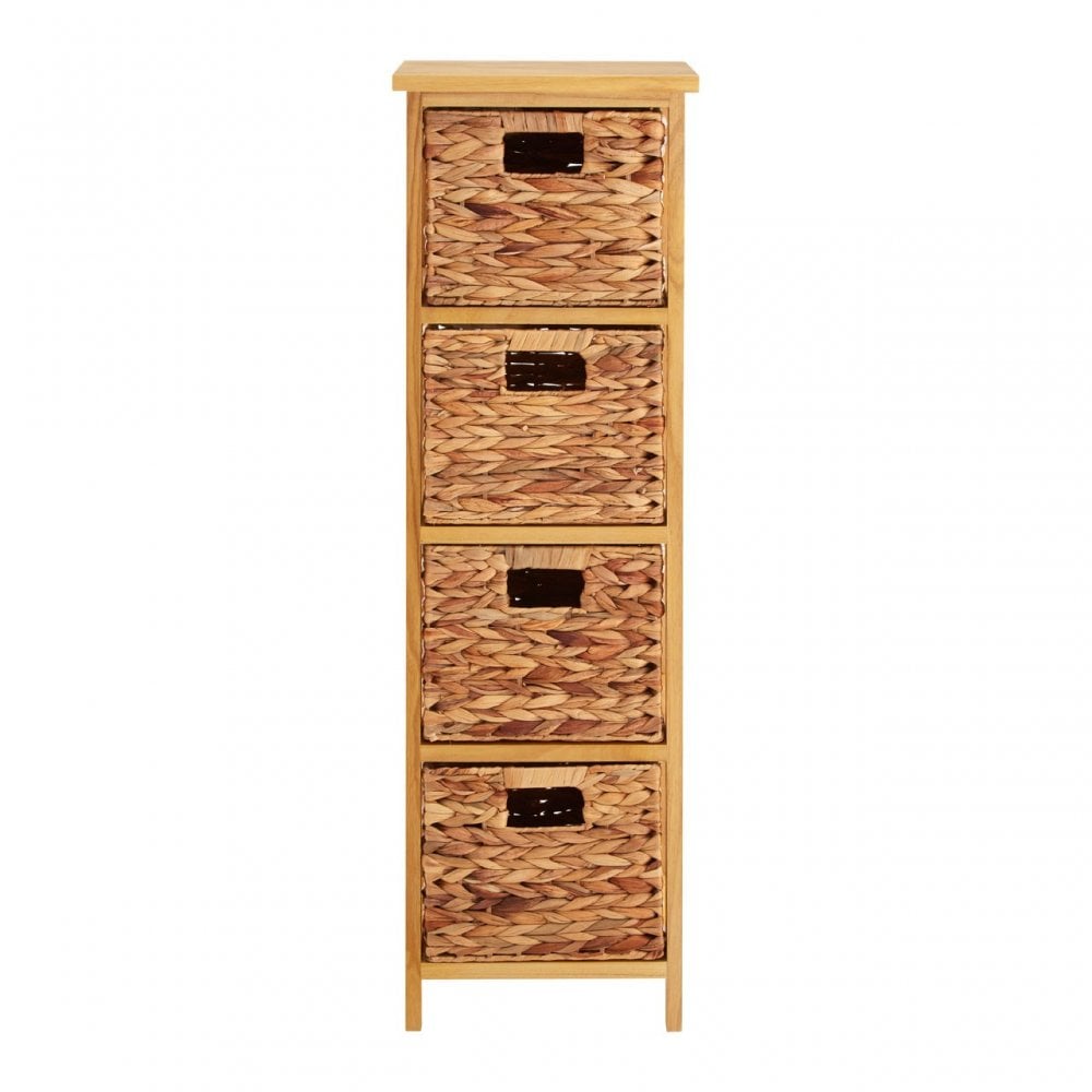 Storage Unit, Paulownia Wood, Water Hyacinth, Natural