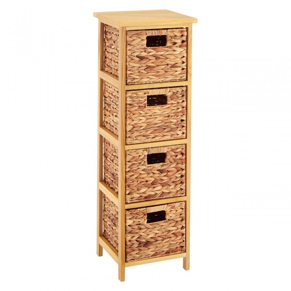 Storage Unit, Paulownia Wood, Water Hyacinth, Natural