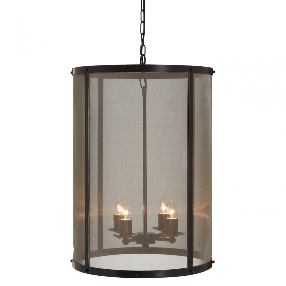 Townhouse Pendant Light, Gauze, Iron