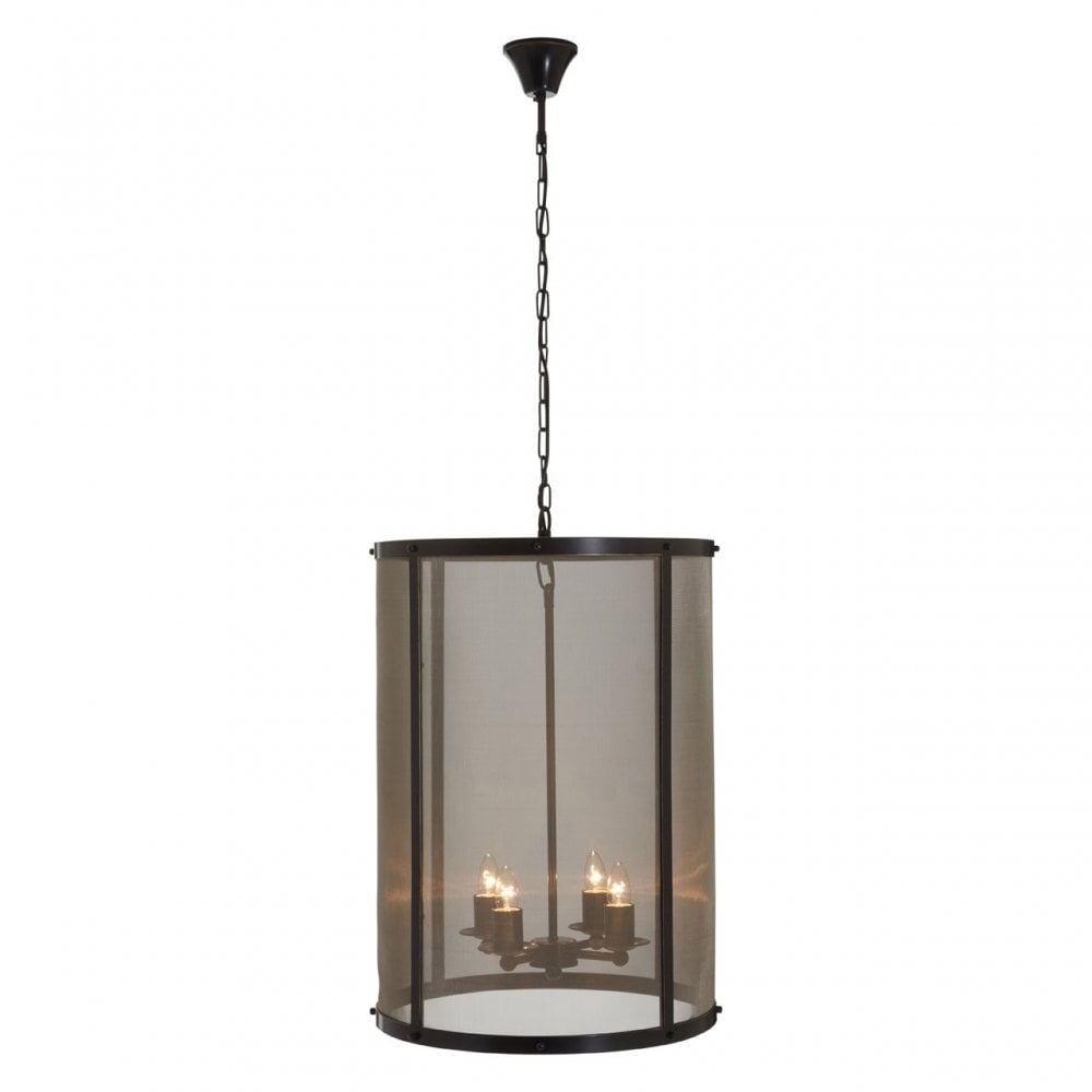 Townhouse Pendant Light, Gauze, Iron