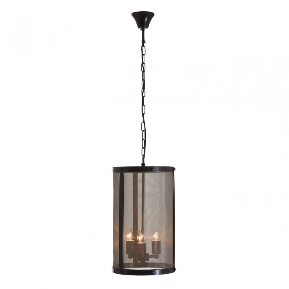 Townhouse Pendant Light, Gauze, Iron, Black