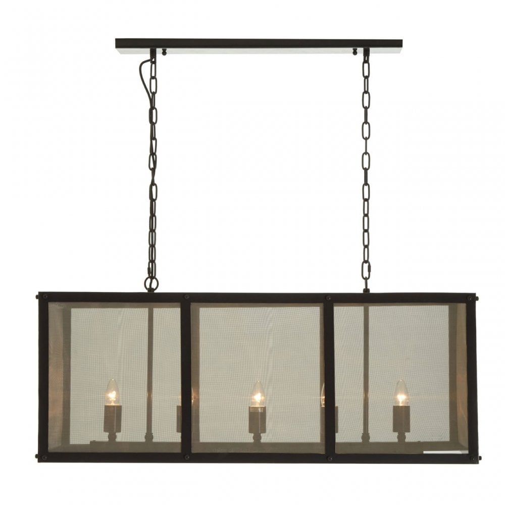 Townhouse Pendant Light, Gauze, Iron