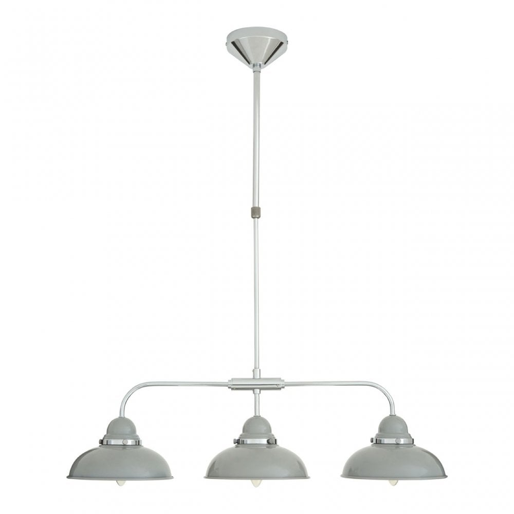 Jasper Pendant Light, Enamel, Grey