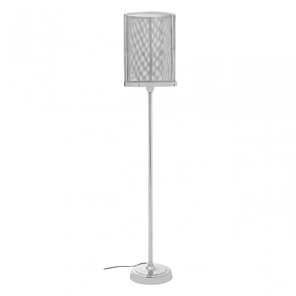 Myles Floor Lamp, Aluminium, Brass, Iron, Steel, Silver