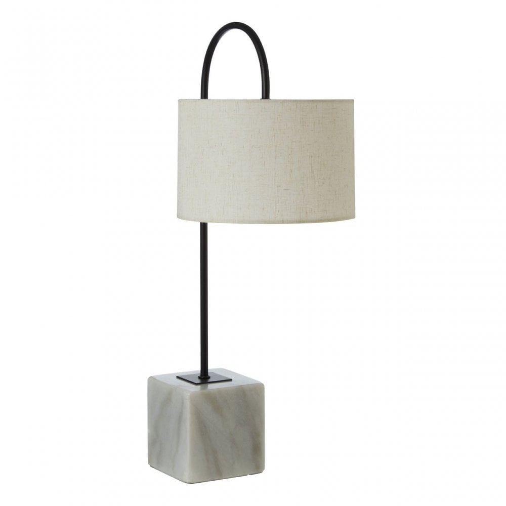 Murdoch Curve Table Lamp, White